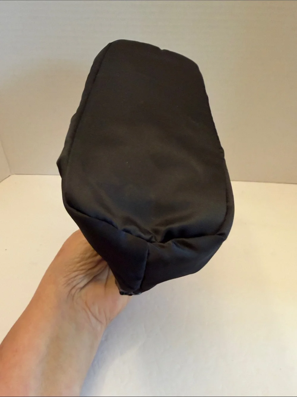 Dior Parfums Black Satin & Patent Trim Cosmetic Pouch with Gold Hardware NWOT